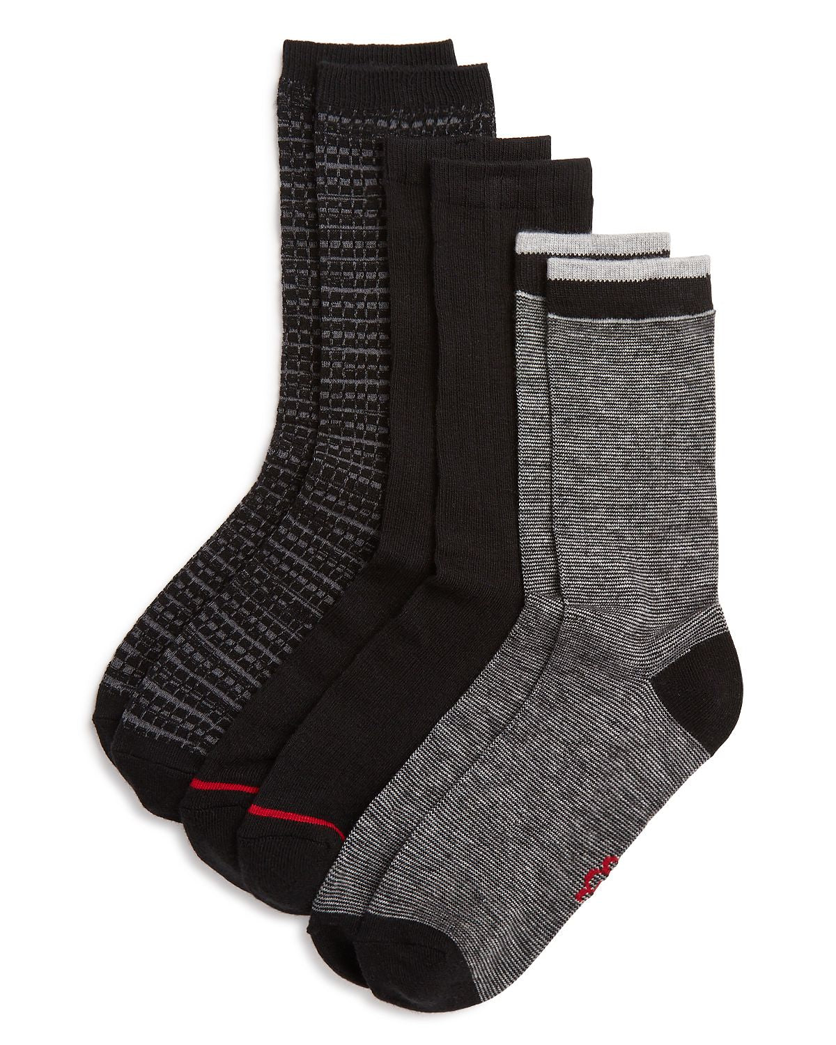 Ugg crew Socks Gift Box Set Of 3 Black Multi