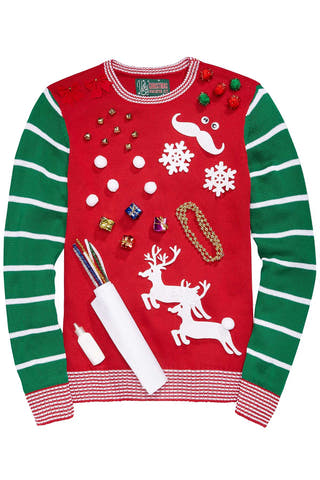 UglyKits™ Red/Green Unisex Ugly Christmas Sweater Kit
