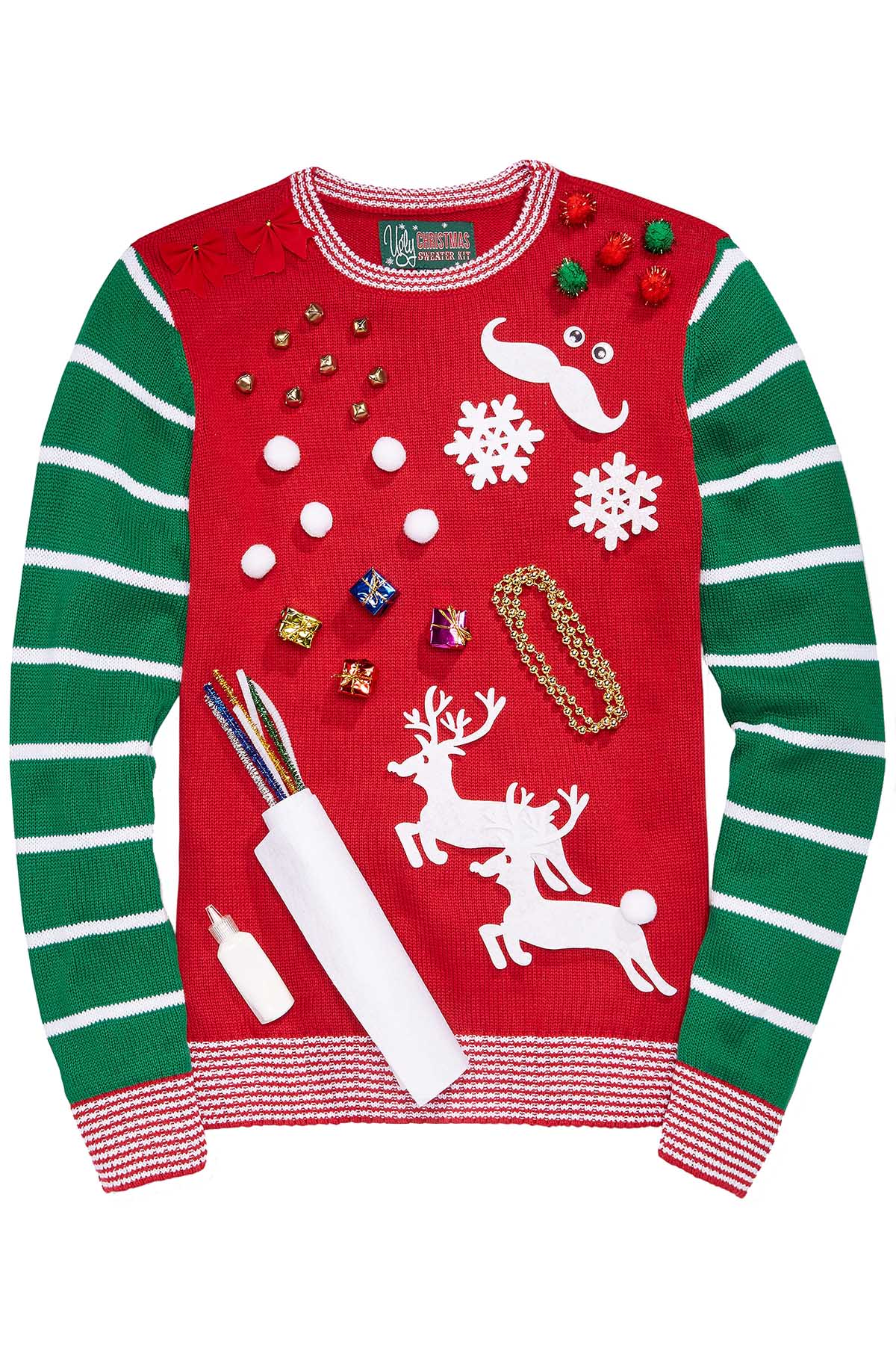 UglyKits™ Red/Green Unisex Ugly Christmas Sweater Kit