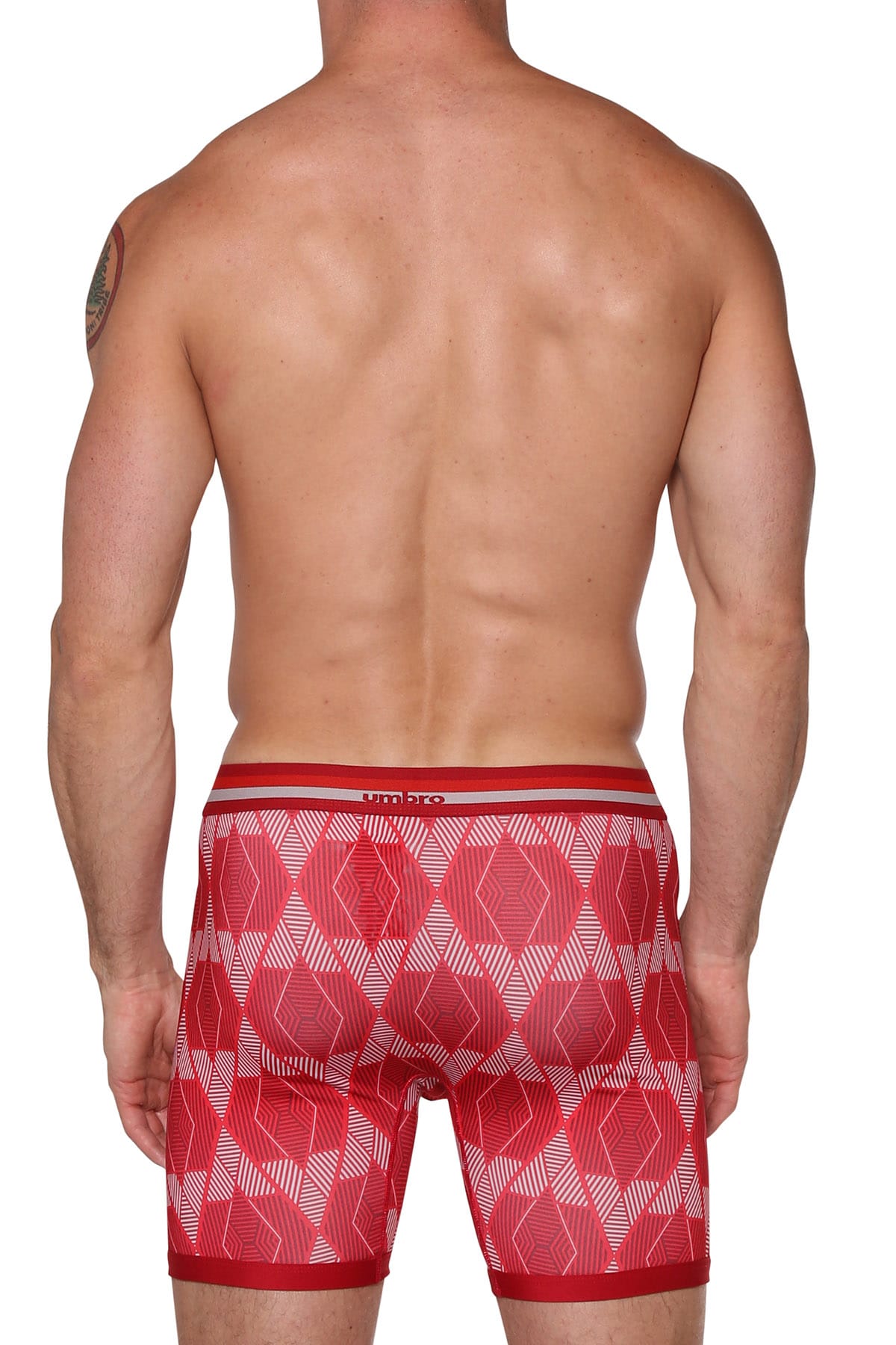 Umbro Red Geometric Performance Boxer Brief