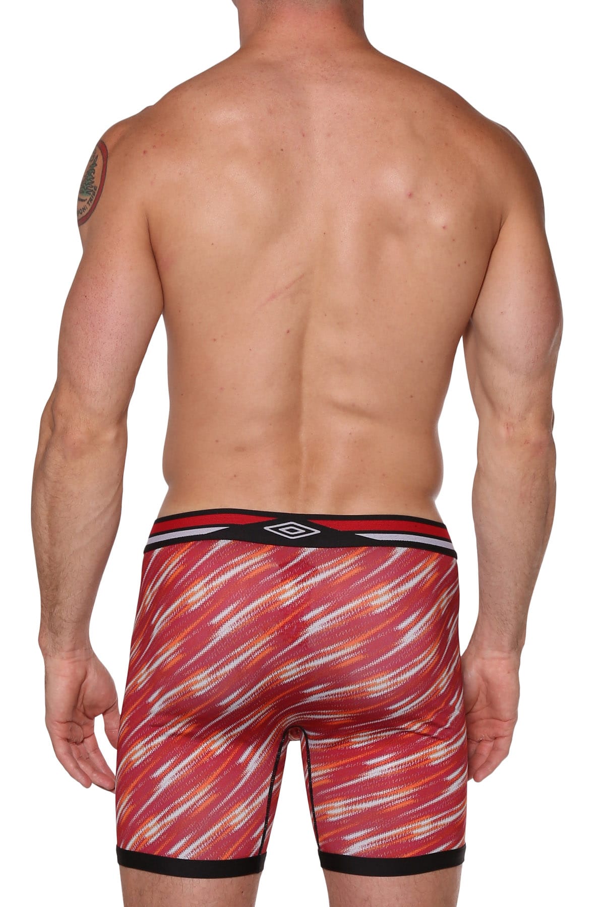 Umbro Red/Orange/Grey Performance Boxer Brief