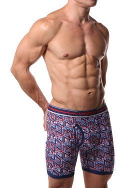Umbro Red/White/Blue Geometric Performance Boxer Brief thumbnail 2