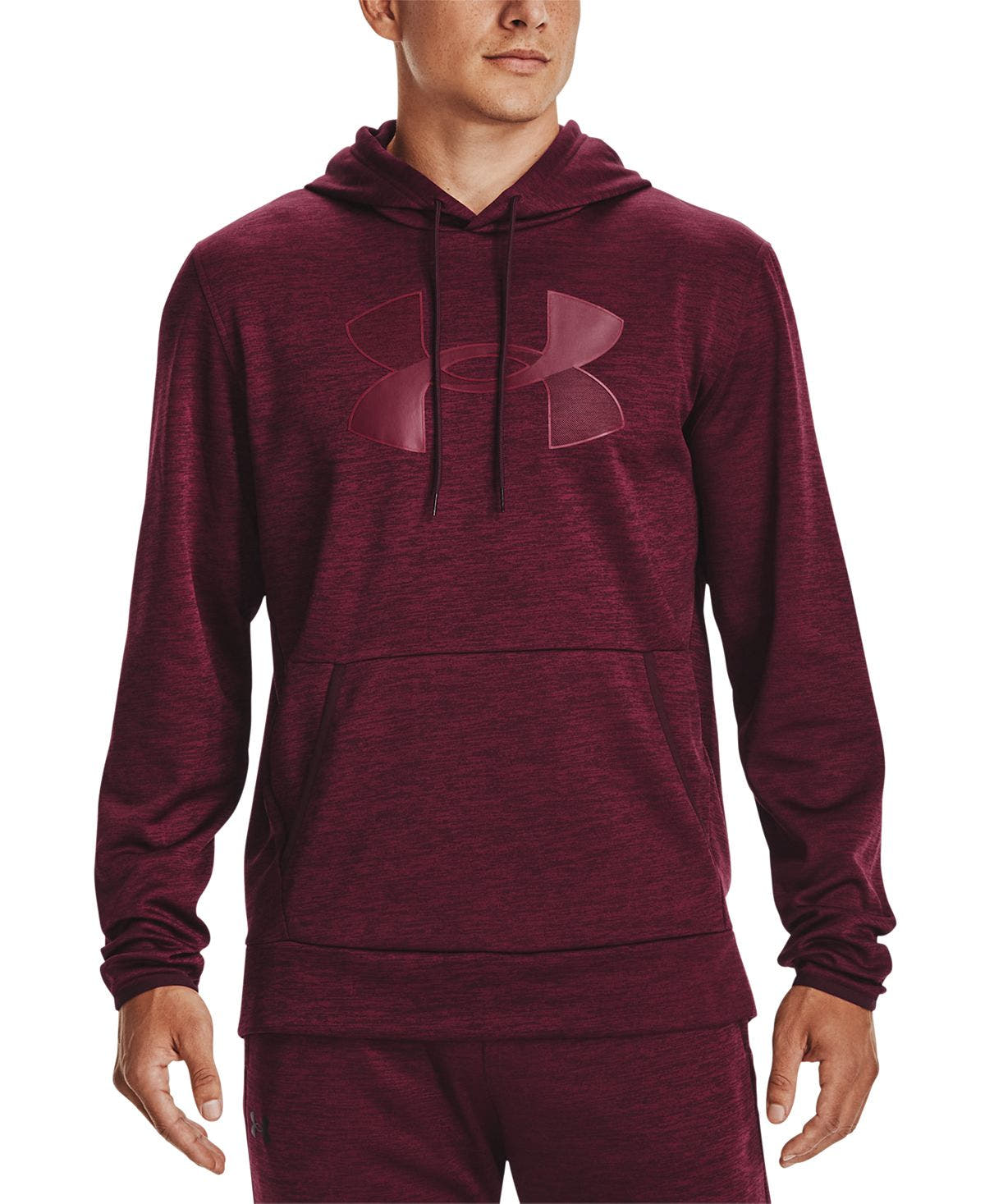 Under Armour Armour Fleece Big Logo Hood Dark Maroon / / League Red