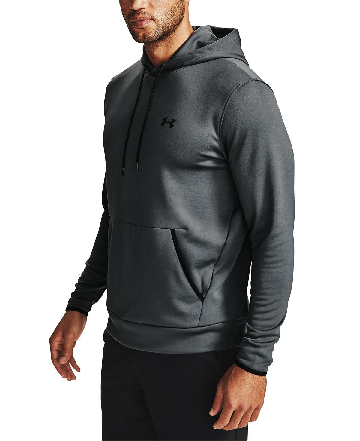 Under Armour Armour Fleece Slip-on Hoodie Pitch Grey/orange