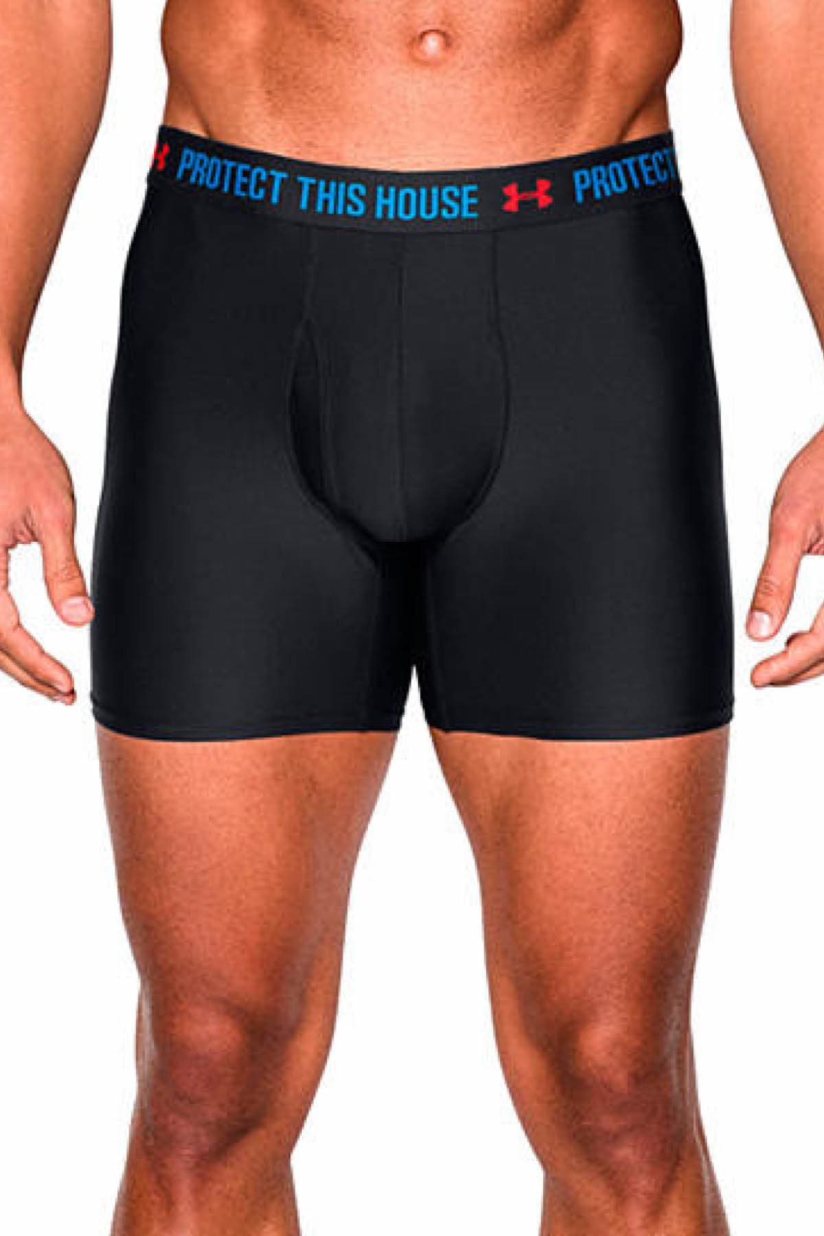 Under Armour Black/Blue Verbiage Original Series Boxer Brief