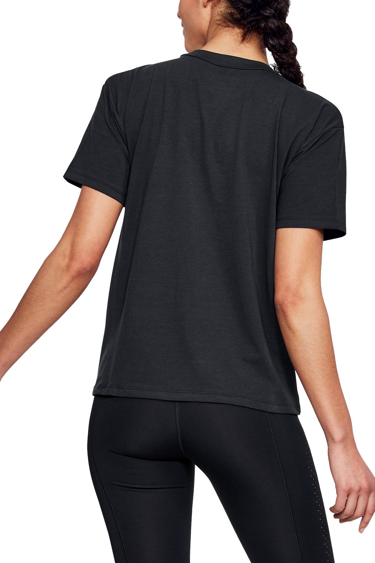 Under Armour Black/Gold Metallic Charged Cotton Girlfriend Tee