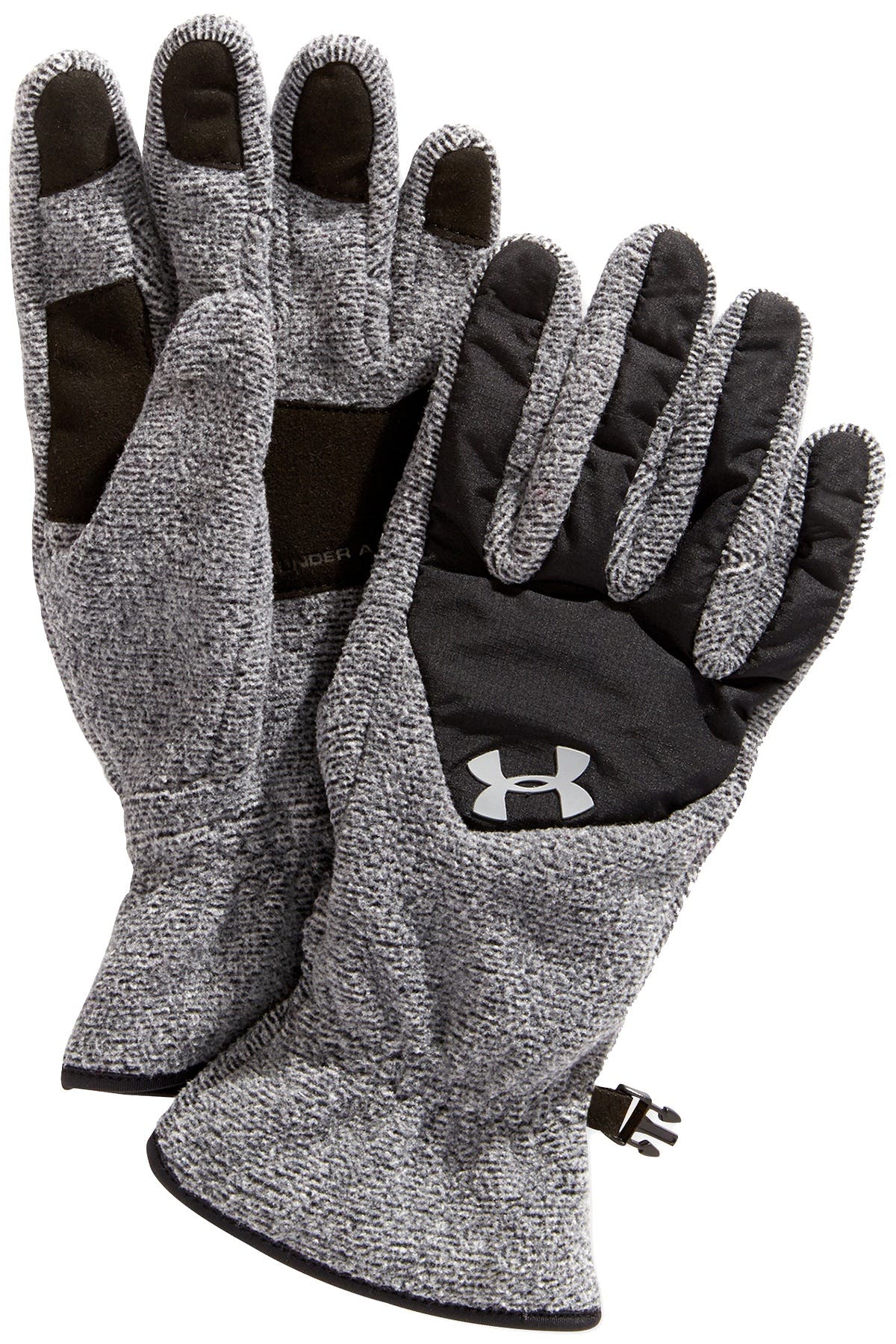 Under Armour Black/Grey ColdGear Survivor Fleece Gloves