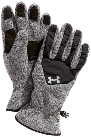 Under Armour Black/Grey ColdGear Survivor Fleece Gloves