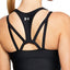 Under Armour Black HeatGear Long-Line Strappy-Back Sports Bra