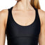 Under Armour Black HeatGear Long-Line Strappy-Back Sports Bra