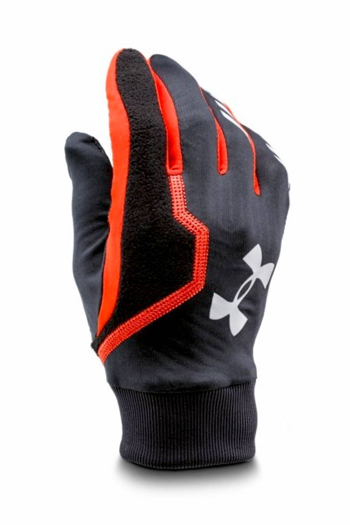 Under Armour Black/Orange ColdGear Infrared Engage Touchscreen Running Gloves