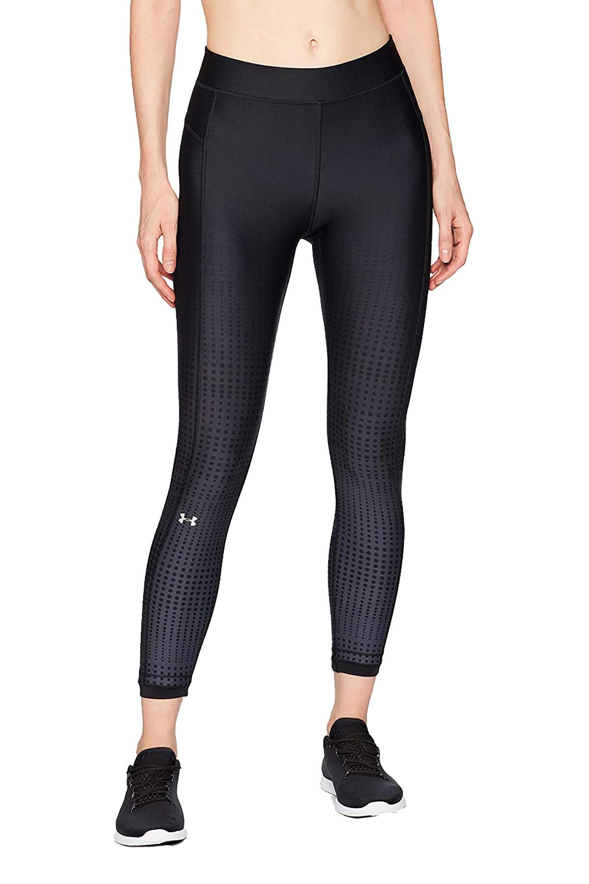 Under Armour Black-Stealth/Grey-Metallic Printed Compression Ankle