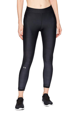Under Armour Black-Stealth/Grey-Metallic Printed Compression Ankle Legging thumbnail 1