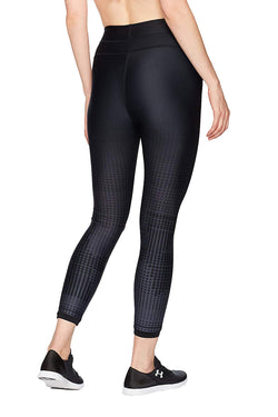 Under Armour Black-Stealth/Grey-Metallic Printed Compression Ankle Legging thumbnail 2