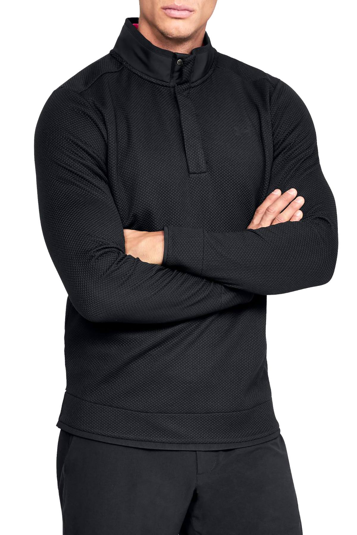 Under Armour Black UA Storm Sweater Fleece Snap Mock Pullover