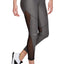 Under Armour Charcoal-Heather Mesh-Inset Compression Workout Legging