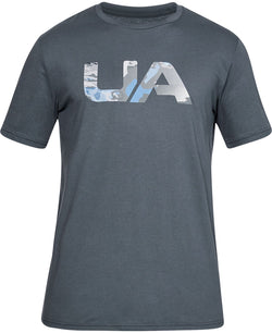 Under Armour Printed-logo T-shirt Grey/Blue Camo thumbnail 4