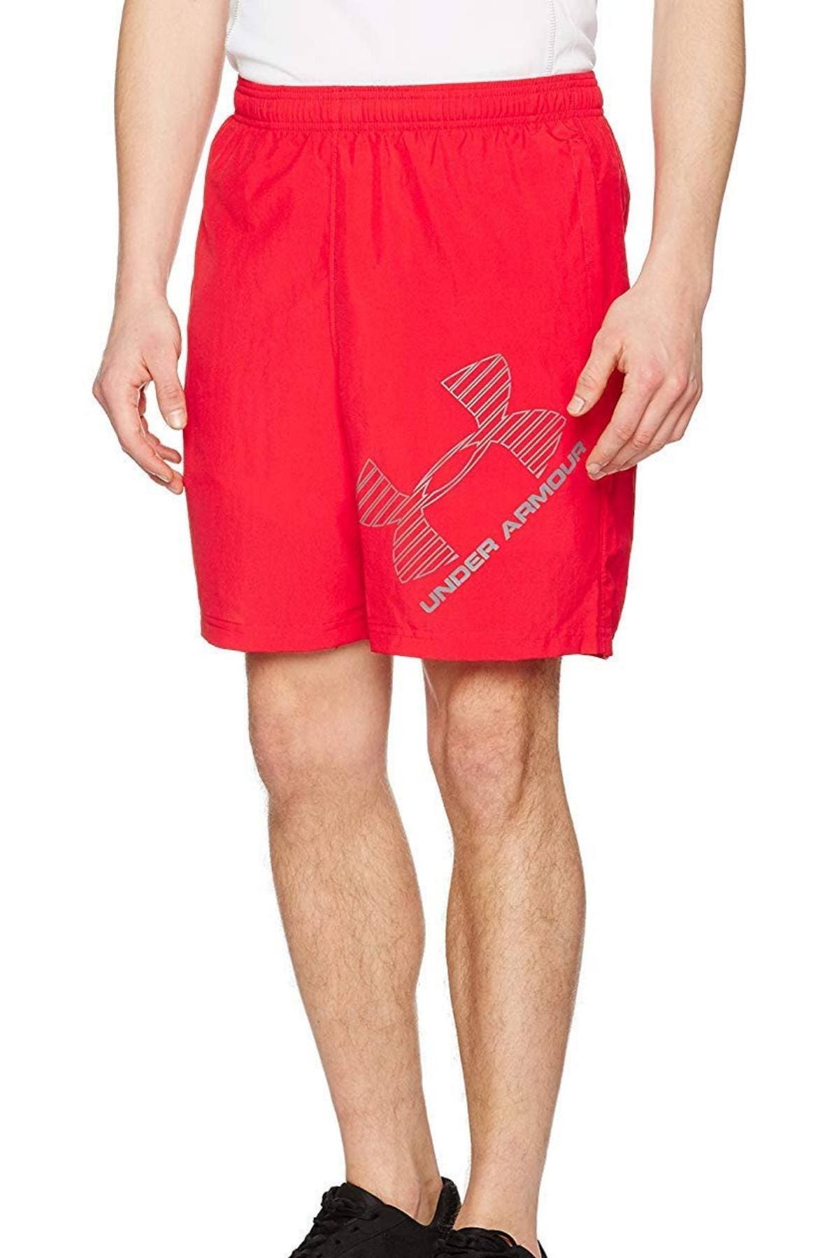 Under Armour Red/Graphite 8" Logo Performance Short