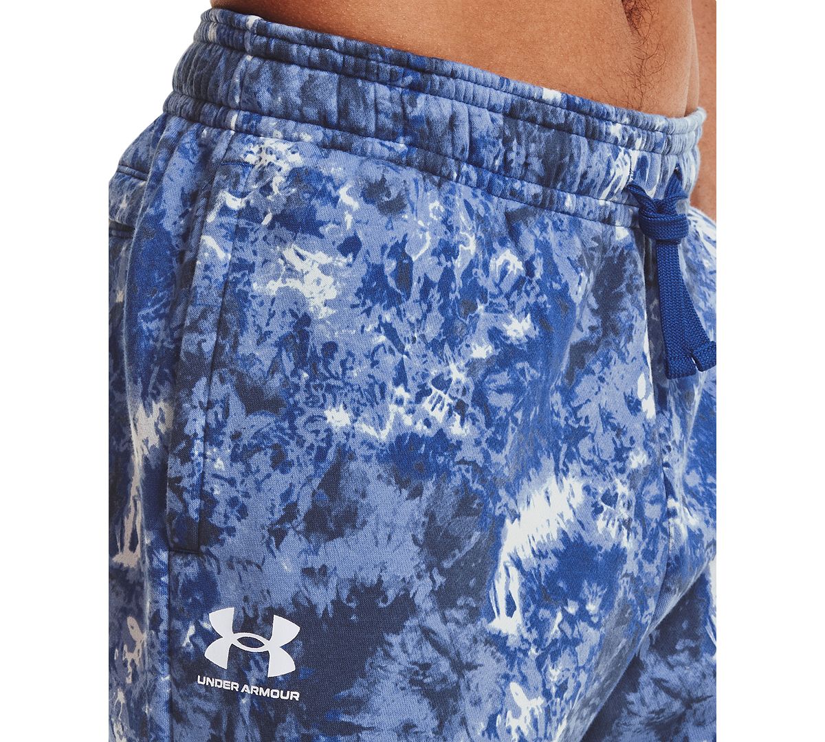 Under Armour Rival Fleece Cloud Camo Jogger Pants Tech Blue