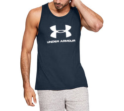 Under Armour Sportstyle Logo Tank Academy Navy thumbnail 1