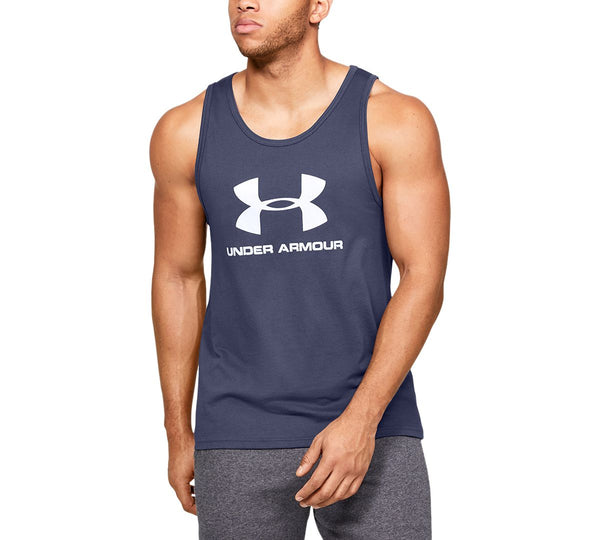 Under Armour Sportstyle Logo Tank Blue Ink