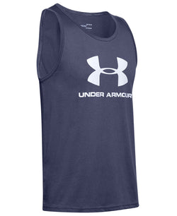 Under Armour Sportstyle Logo Tank Blue Ink thumbnail 4