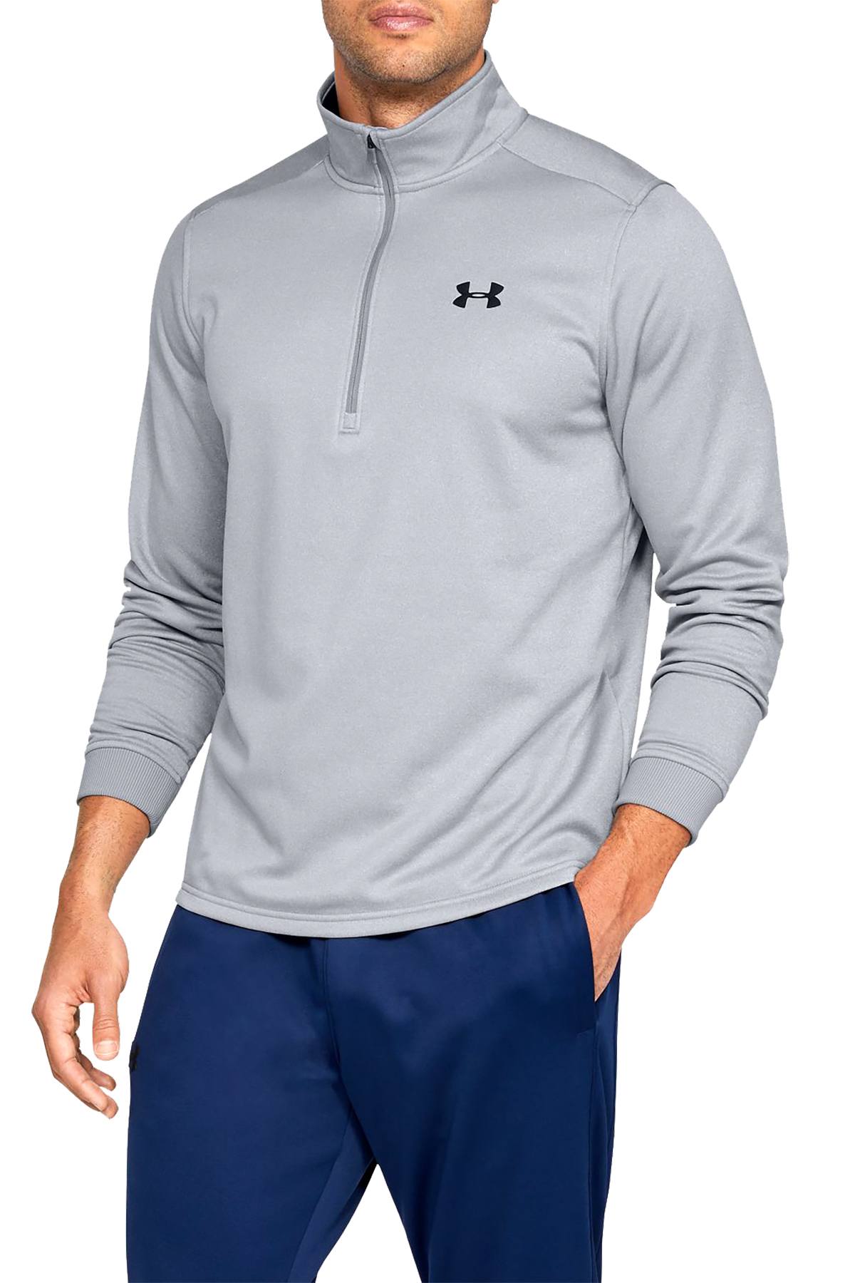 Under Armour Steel Light Heather Performance Fleece Half-Zip Pullover