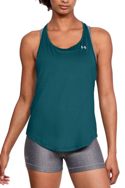 Under Armour Tourmaline-Teal HG Mesh Racerback Tank Top thumbnail 1