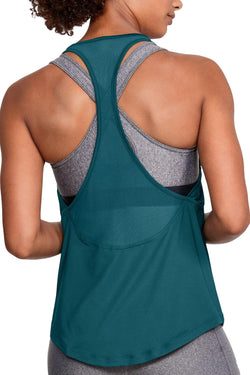Under Armour Tourmaline-Teal HG Mesh Racerback Tank Top thumbnail 2