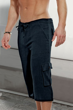 Undergear Black Gauze Drawstring Capri Pant thumbnail 2