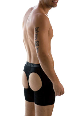 Undergear Black Shape Enhancer Jock-Thong Boxer Brief thumbnail 1