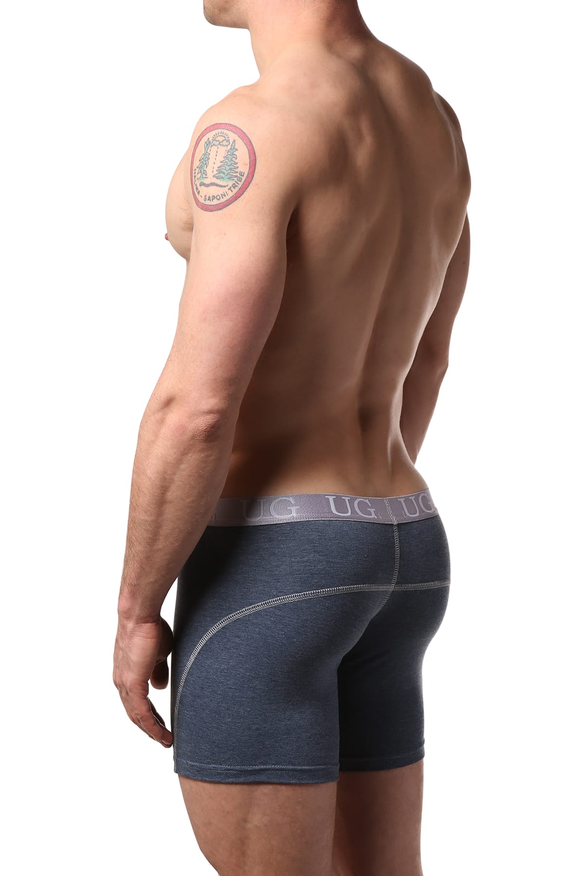 Undergear Denim-Blue Heather-Band Boxer Brief
