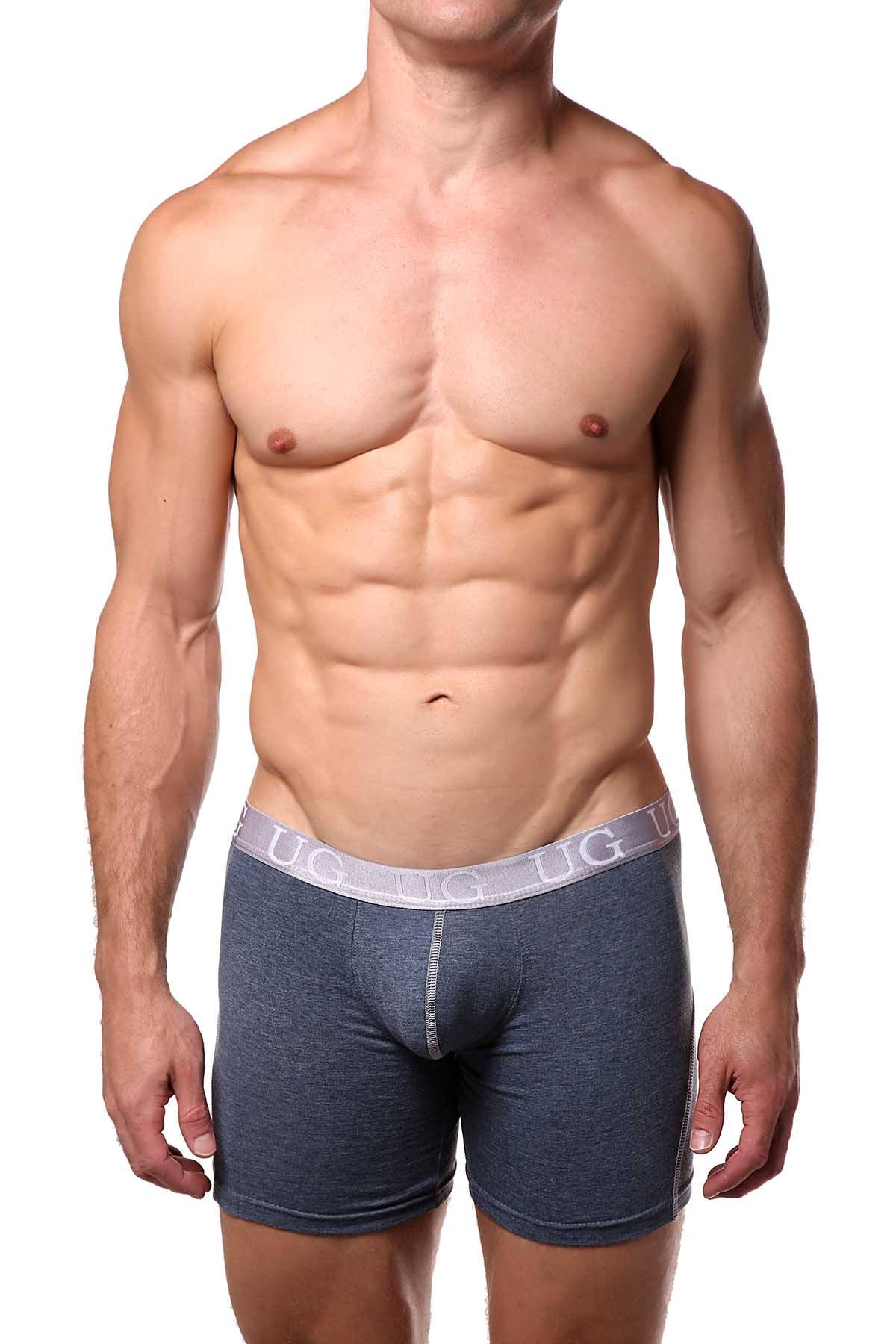 Undergear Denim-Blue Heather-Band Boxer Brief