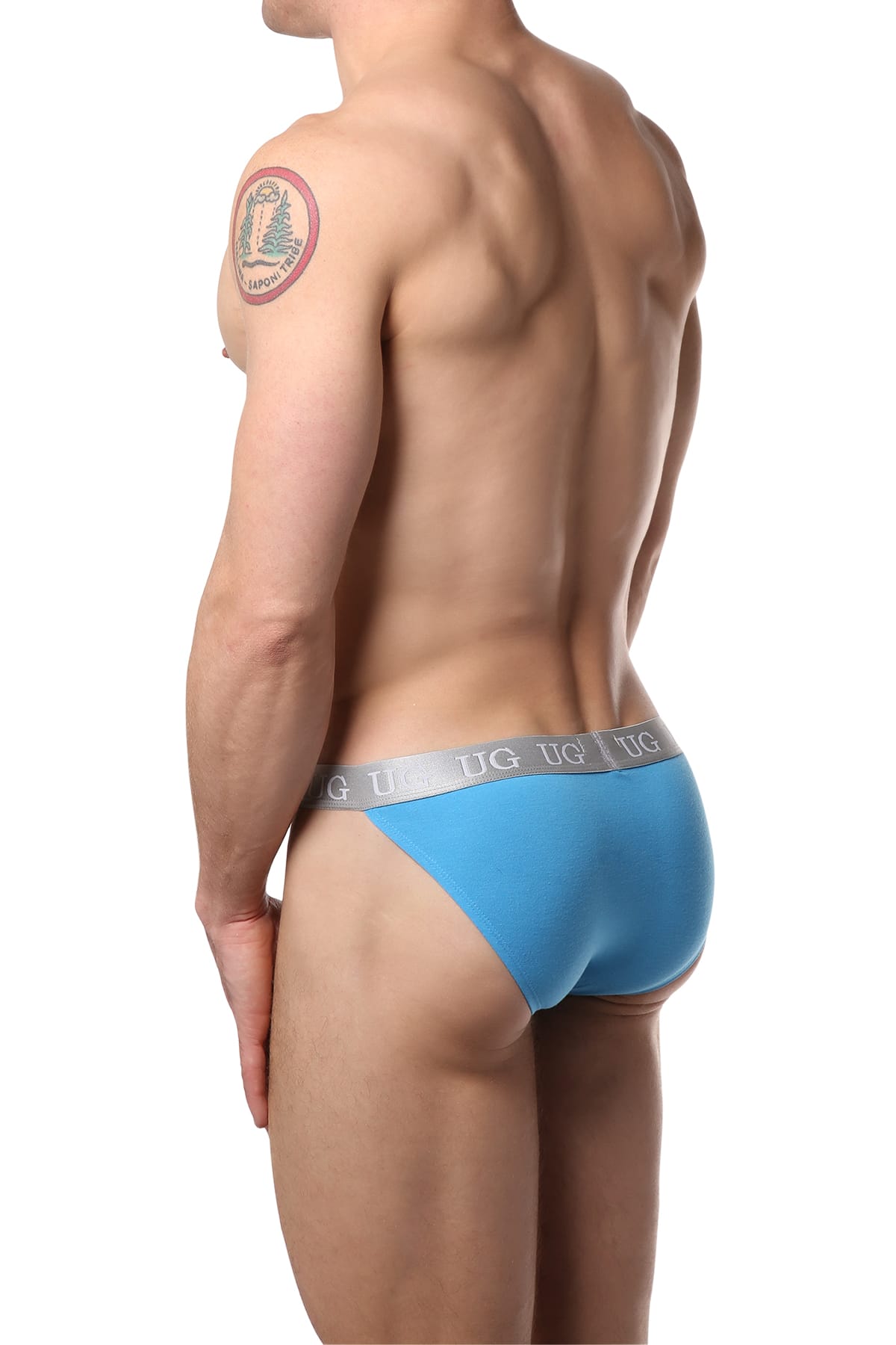 Undergear Pool Blue Silver-Band Bikini