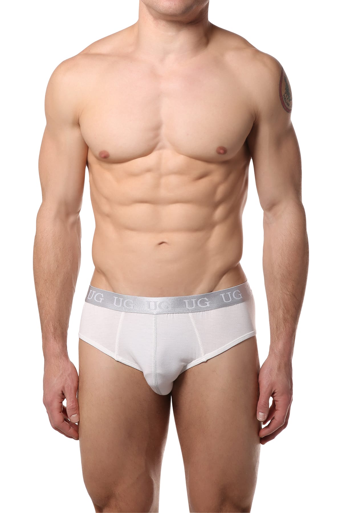 Undergear White Silver-Band Brief