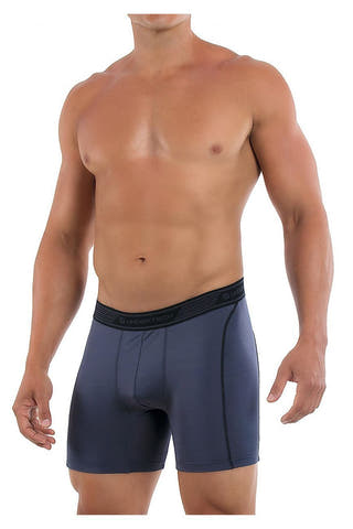 Undertech 347710-036 2Pk Solid Mesh Boxer Briefs Color Black-Gray