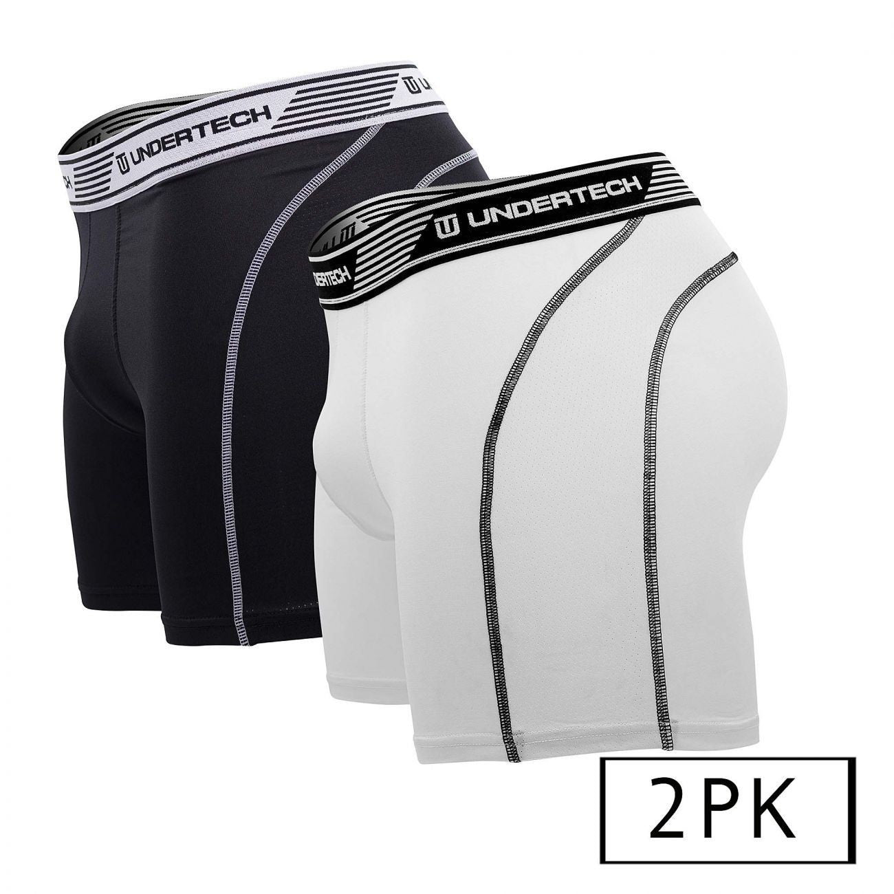 Undertech 347710 2PK Mesh Boxer Briefs Color Black-White