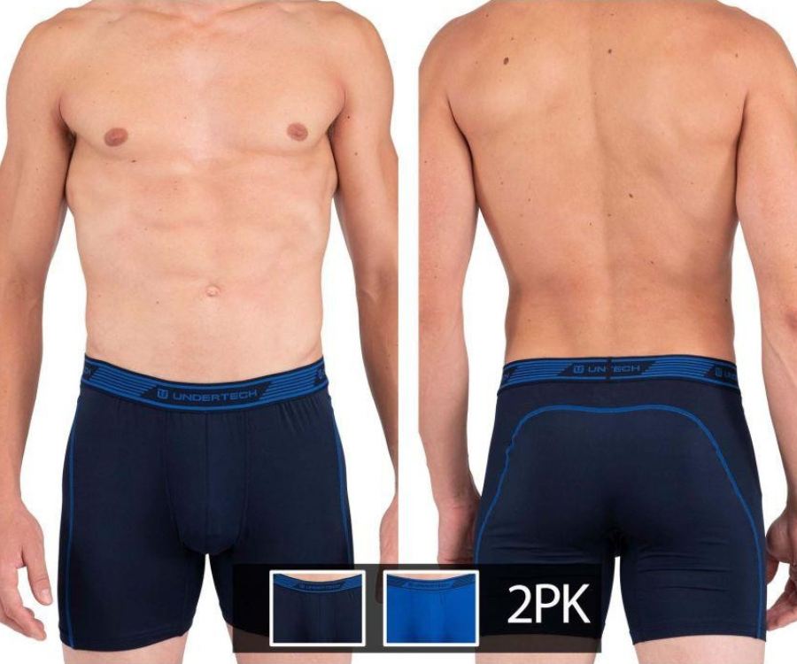 Undertech 347710 2PK Mesh Boxer Briefs Color Navy-Blue
