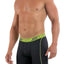 Undertech 347710-340 2Pk Solid Mesh Boxer Briefs Color Black-Green