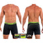 Undertech 347710-340 2Pk Solid Mesh Boxer Briefs Color Black-Green