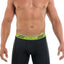 Undertech 347710-340 2Pk Solid Mesh Boxer Briefs Color Black-Green