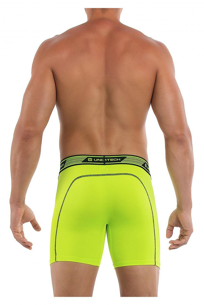 Undertech 347710-340 2Pk Solid Mesh Boxer Briefs Color Black-Green