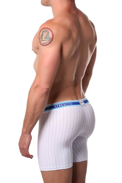 Unico White/Blue-Pinstripe Calm Boxer Brief thumbnail 2