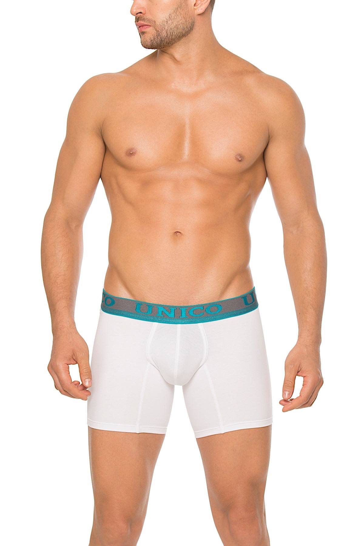 Unico White/Grey/Teal United Boxer Brief