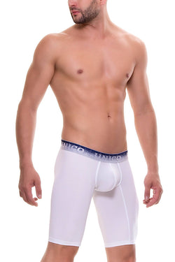 Unico White/Silver/Navy Incandescent Long Boxer Brief thumbnail 2