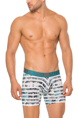 Unico White/Teal Songo Boxer Brief thumbnail 2