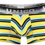 Unico Yellow/Multi-Color Striped Entertainment Trunk