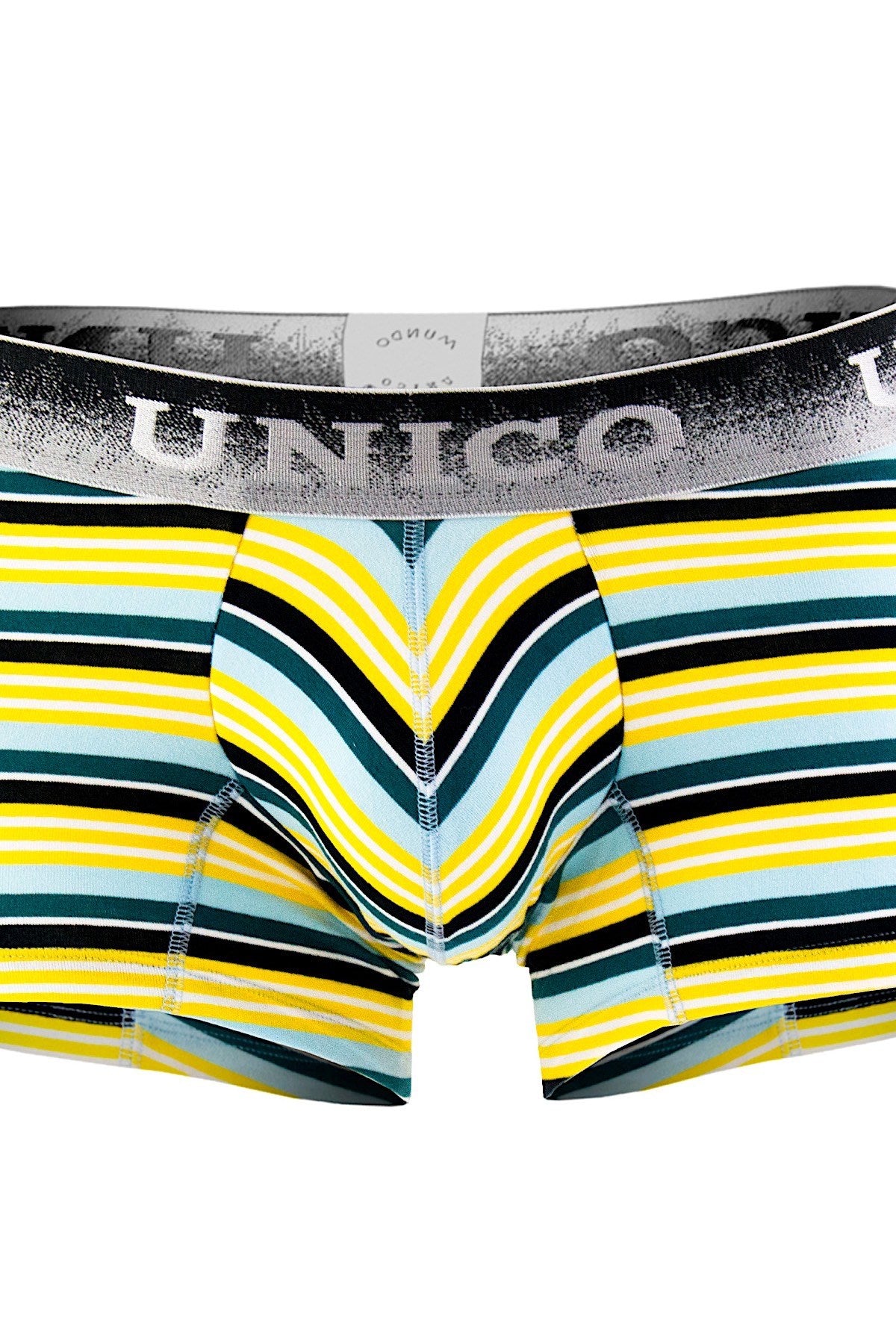 Unico Yellow/Multi-Color Striped Entertainment Trunk