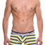 Unico Yellow/Multi-Color Striped Entertainment Trunk