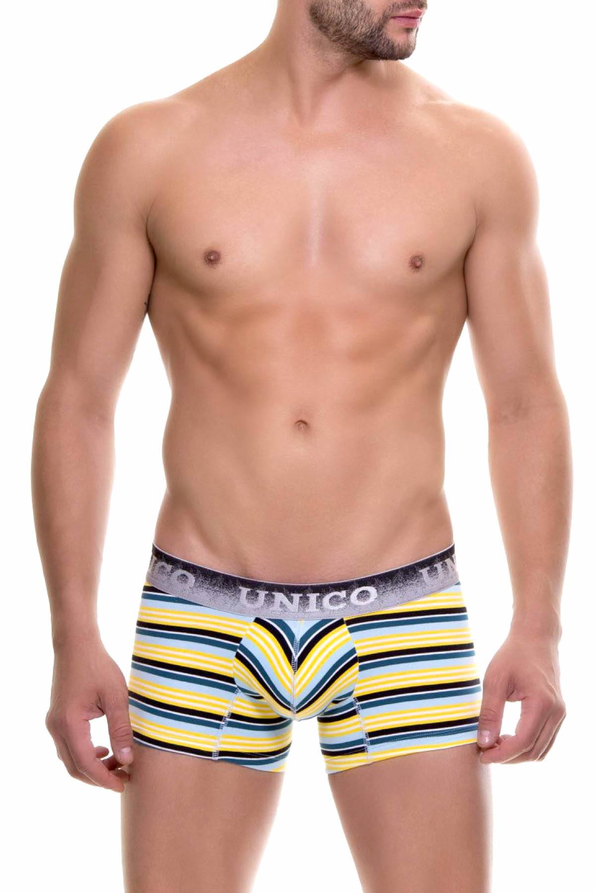 Unico Yellow/Multi-Color Striped Entertainment Trunk